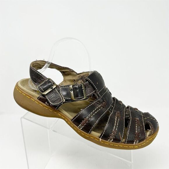 Dr. Martens Men's Brown Leather Fisherman Slingback Sandals Size 10 - Picture 1 of 13